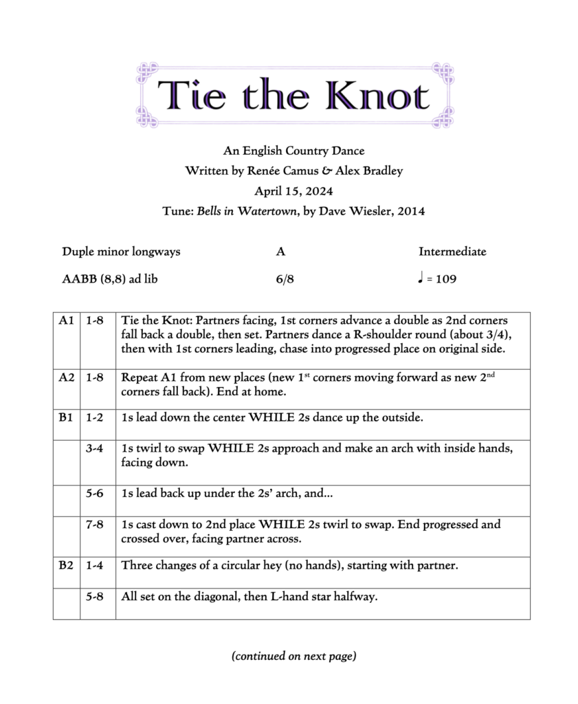 Tie the Knot instructions pg 1